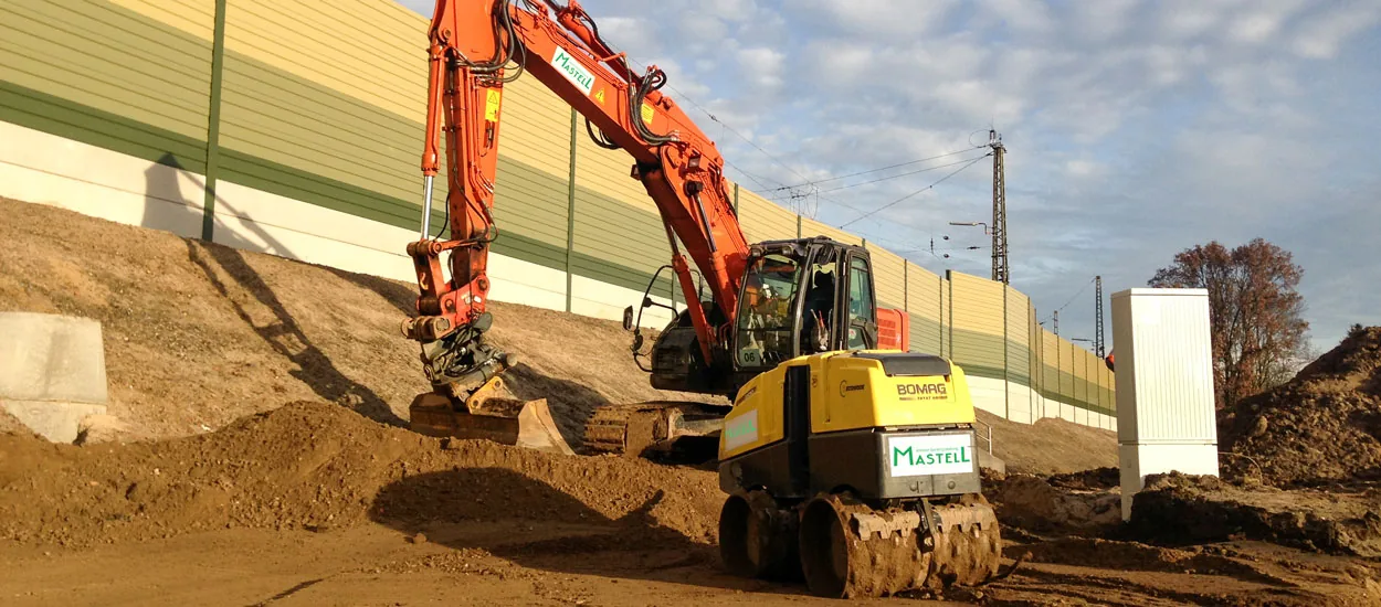 Bagger beim Aushub