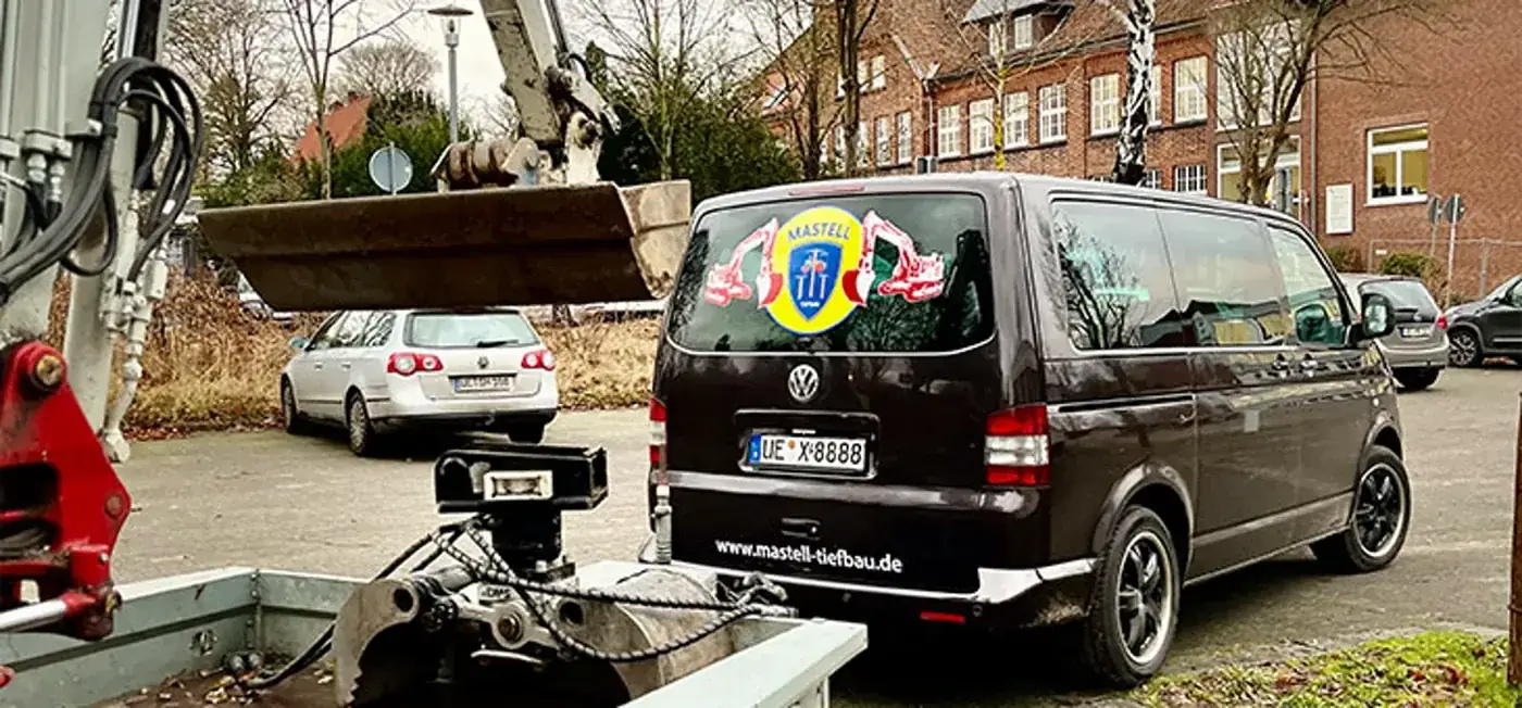 Leitungsarbeiten in einer Straße